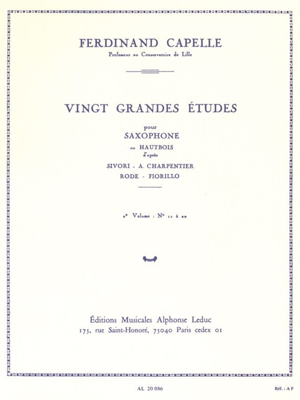 20 Grandes Études Volume 2 (Nos.11 - 20)