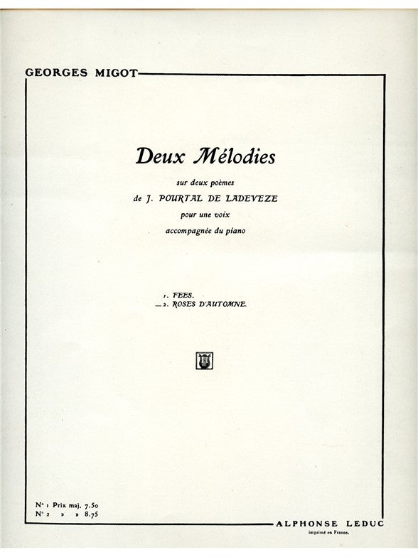 2 Mélodies de Ladevèze n° 2