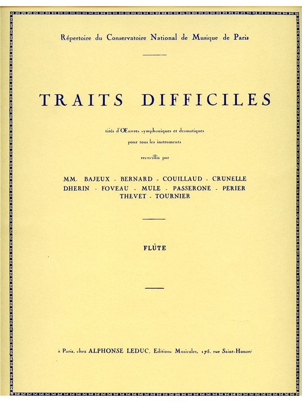 Traits Difficiles (Flute)