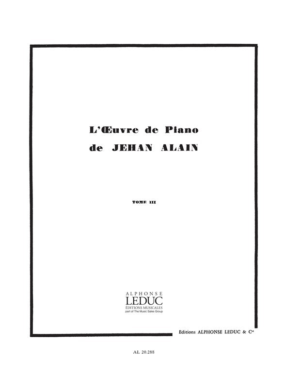 L'Oeuvre de Piano Vol. 3