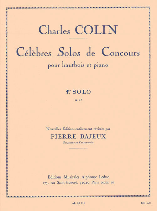 Celebres Solos De Concours N01 Op33