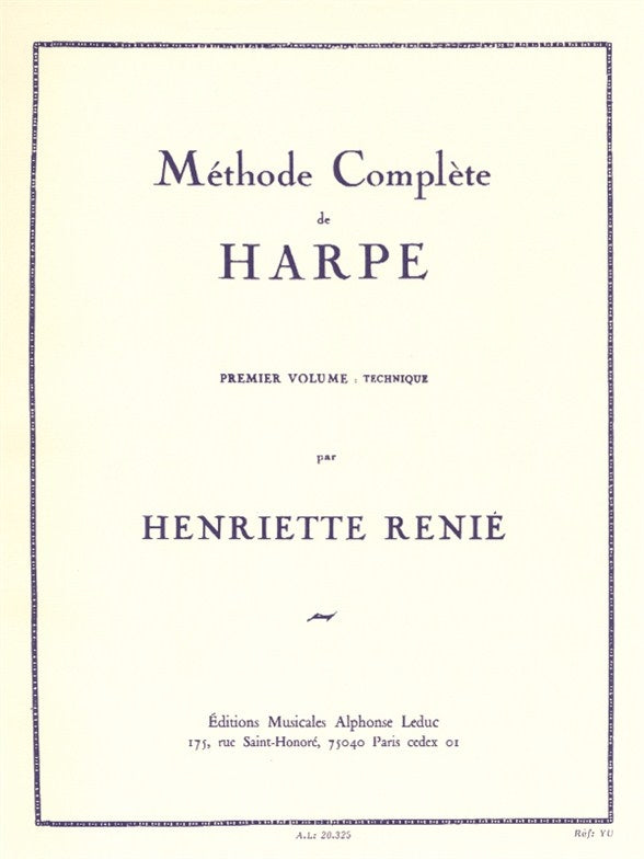 Méthode Complète de Harpe Vol. 1 Technique