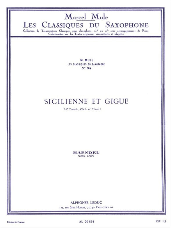 Sicilienne Et Gigue