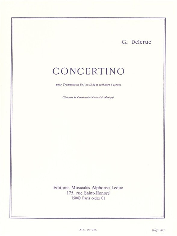 Concertino pour Trompette et Orchestre à corde