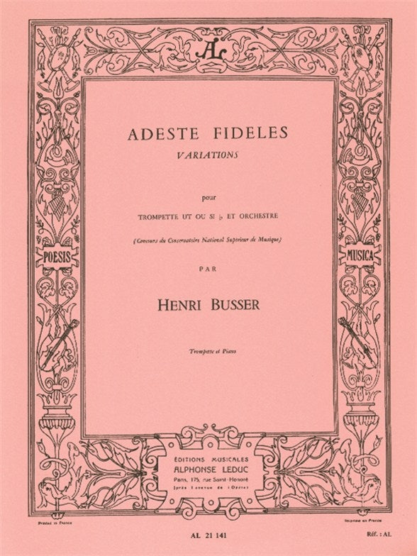 Adeste Fideles pour trompette et orchestre