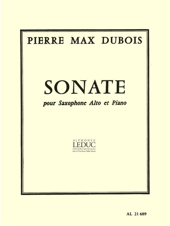 Sonate For Alto Saxophone And Piano