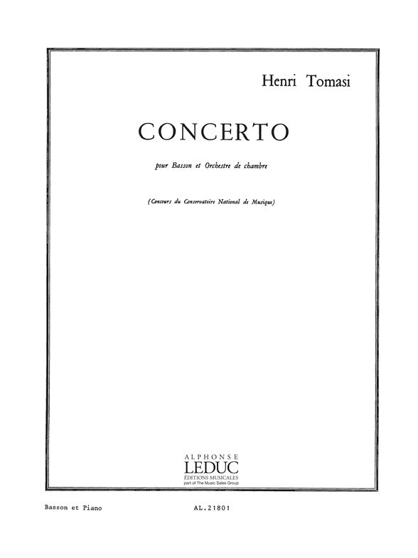 Concerto pour Basson et Orchestre de chambre