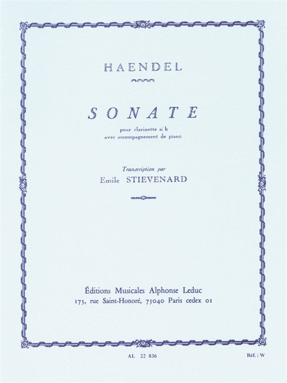 Sonate en si Flat pour clarinette et piano