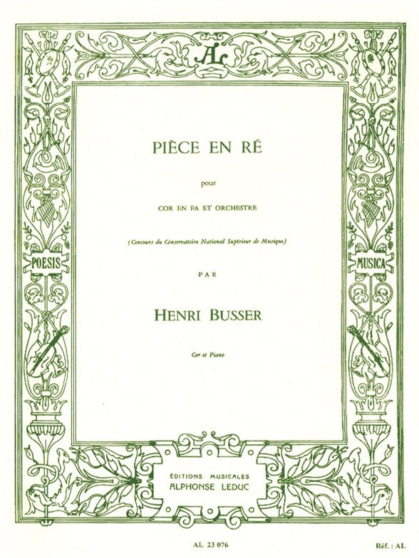 Piece En Re -Cor Et Orch
