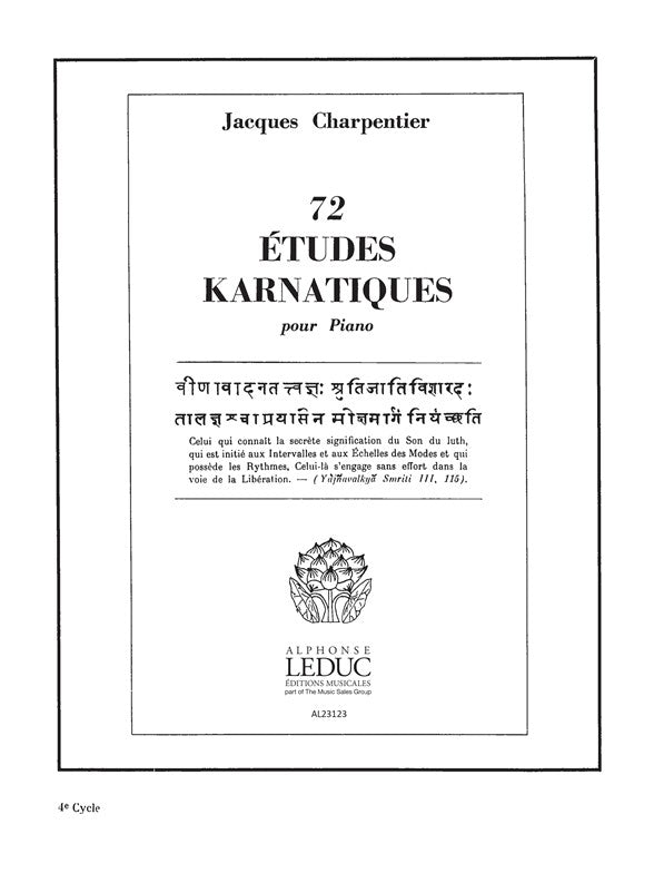 73 Études Karnatiques Cycle 04