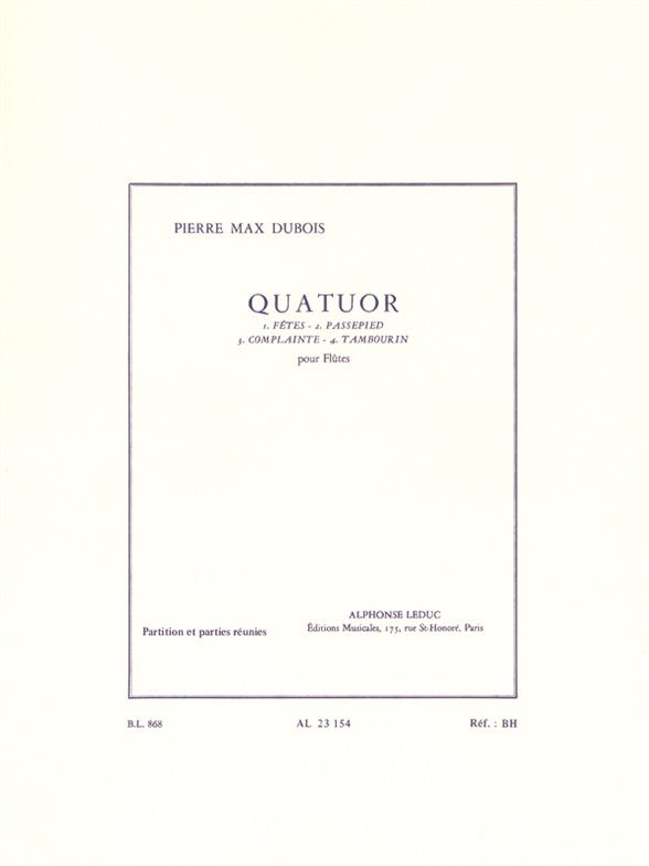 Quatuor Pour Flûtes