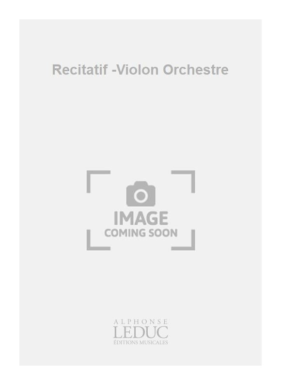 Recitatif -Violon Orchestre