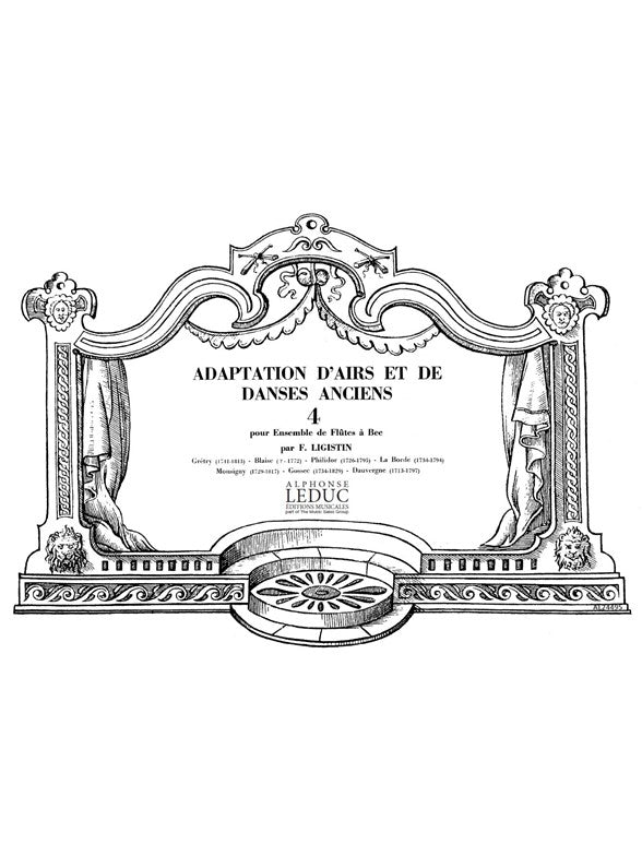 Adaptation dAirs et de Danses anciens Volume 4
