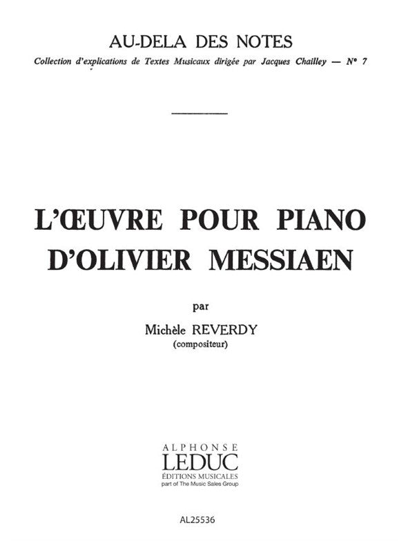 l'Oeuvre pour Piano d'Olivier Messiaen