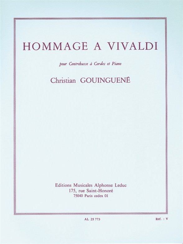 Hommage A Vivaldi - pour Contrebasse et Piano