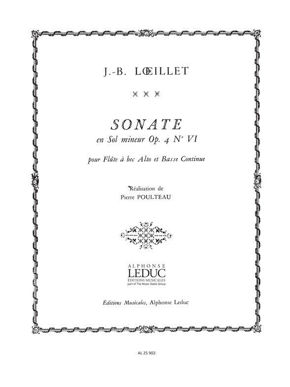 Sonate en sol mineur Op.4 n° 6