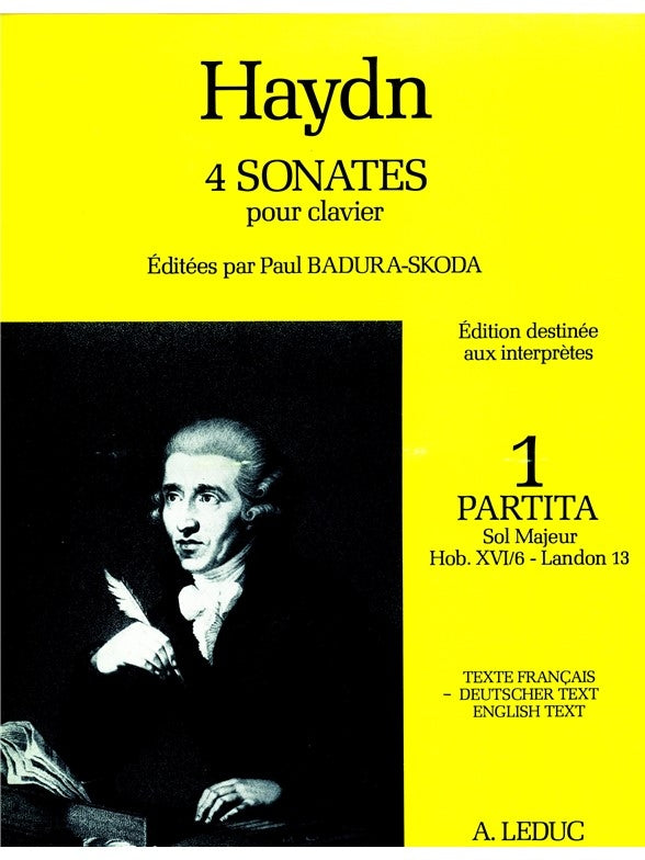 4 Sonatas Volume 1 en sol Hob 16/6