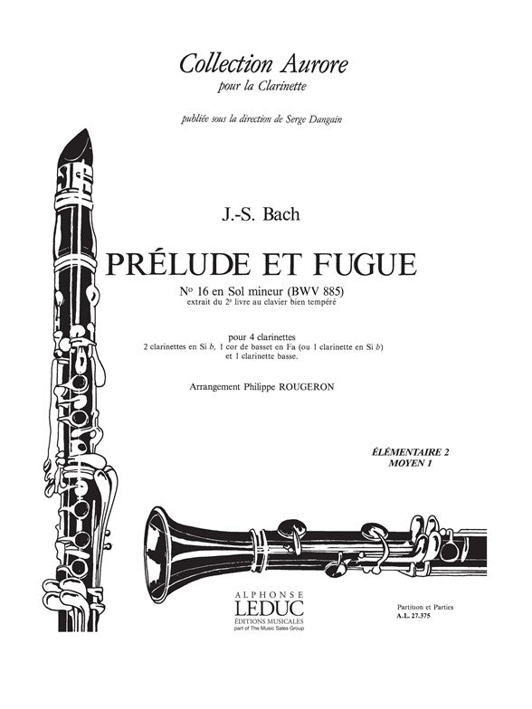 Prélude et Fugue n° 16, BWV885 en sol mineur