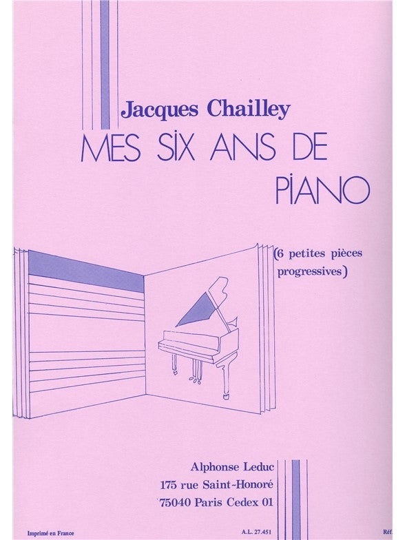 Mes Six Ans De Piano