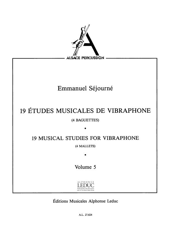 19 études musicales de vibraphone - Volume 5