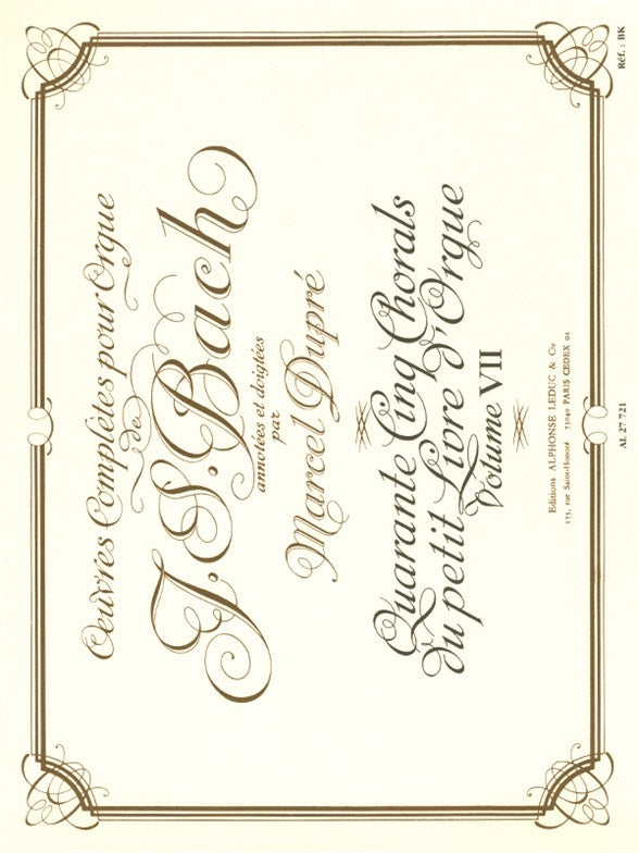 Oeuvres Complètes Pour Orgue Volume 7