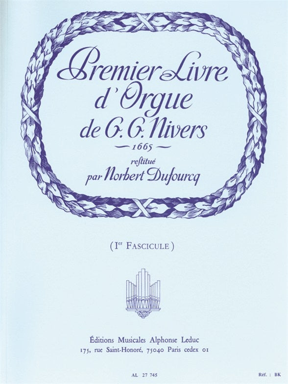 Livre D'Orgue n° 1 Volume 1 (Organ)