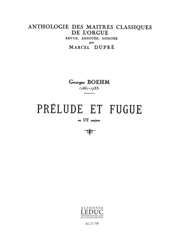 Prélude Et Fugue En Ut Majeur