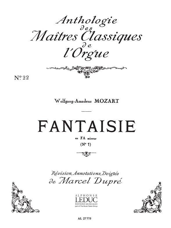 Fantaisie n° 1, KV554 en fa mineur