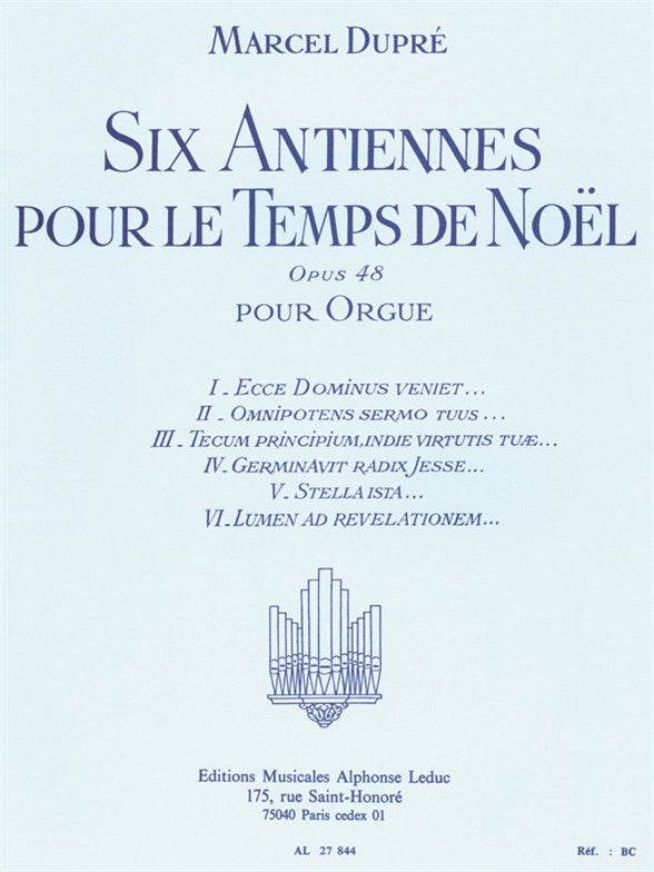 6 Antiennes pour le Temps de Noël Op.48