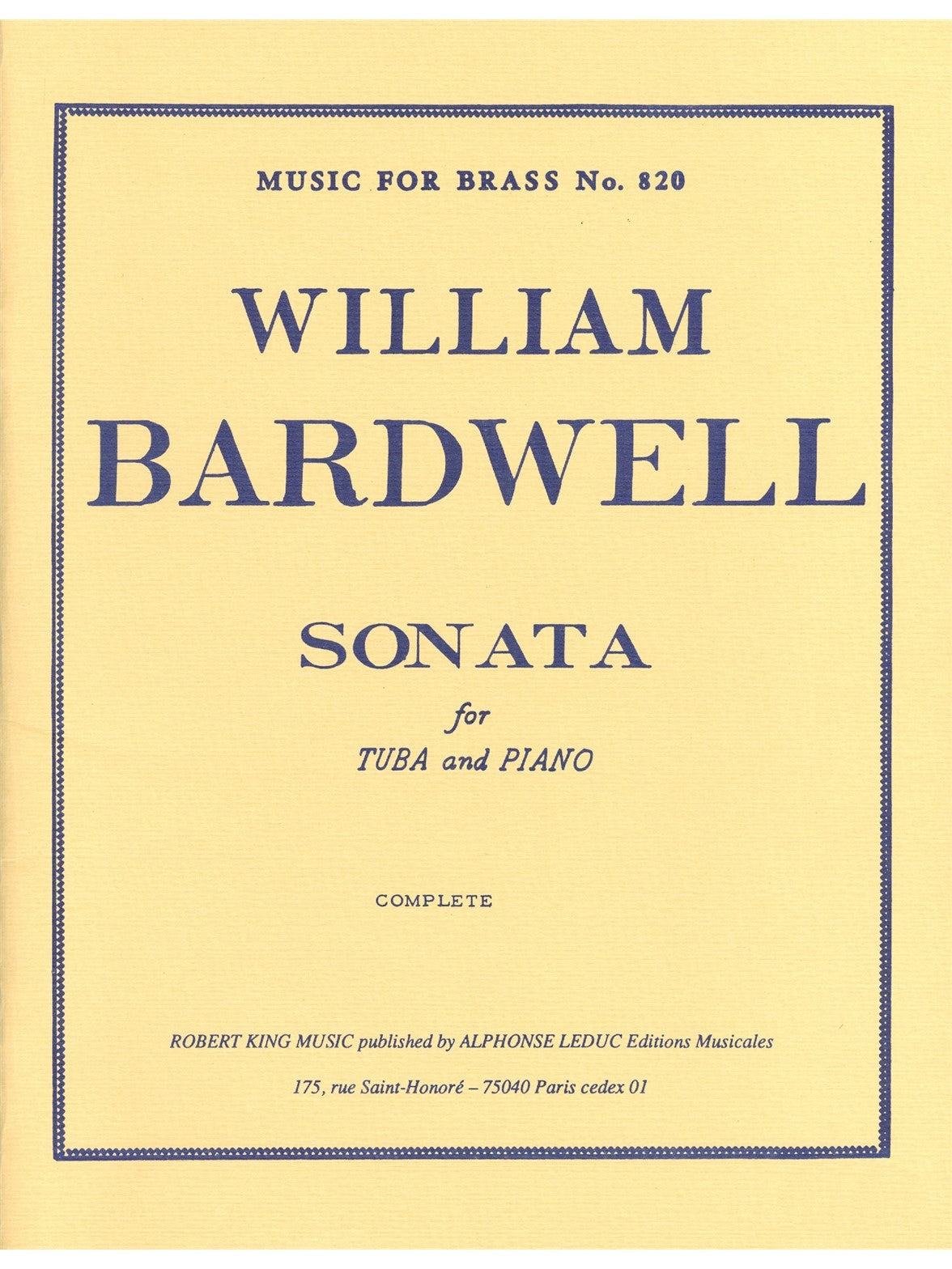 Sonate For Tuba And Piano