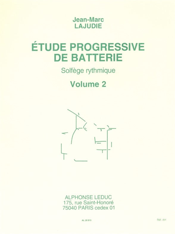 Étude Progressive De Batterie - Solfège Rythmique Volume 2