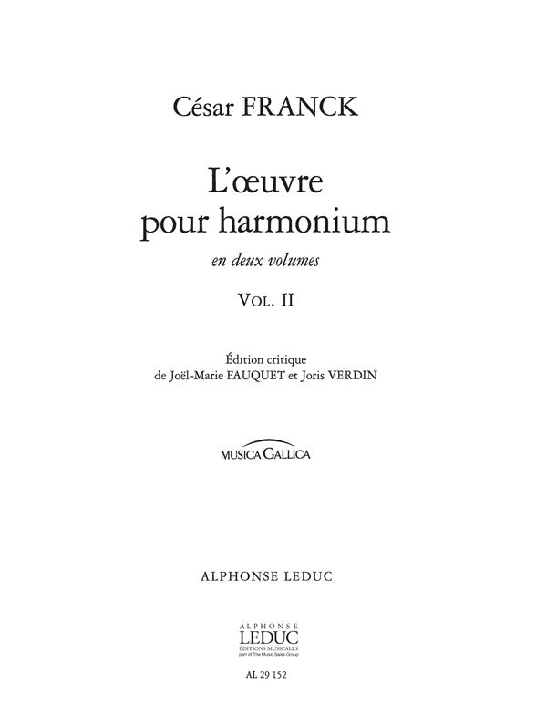 L'Oeuvre pour Harmonium Volume 2