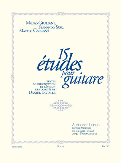 15 Etudes pour guitare de Giuliani, Sor, Carcassi