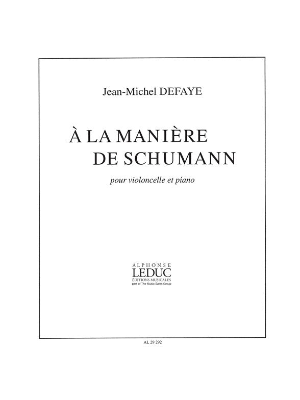 A La Maniere De Schumann