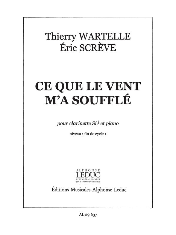 Ce Que Le Vent M'a Souffl é