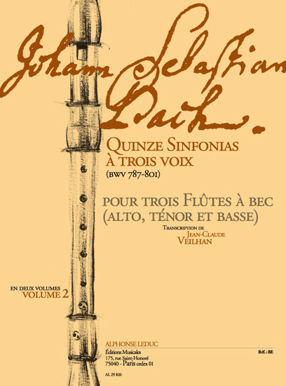 15 Sinfonias à 3 voix BWV 787-801, Volume 2