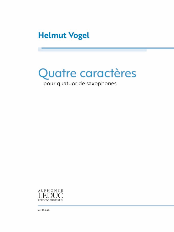 4 Caractères for saxophone quartet