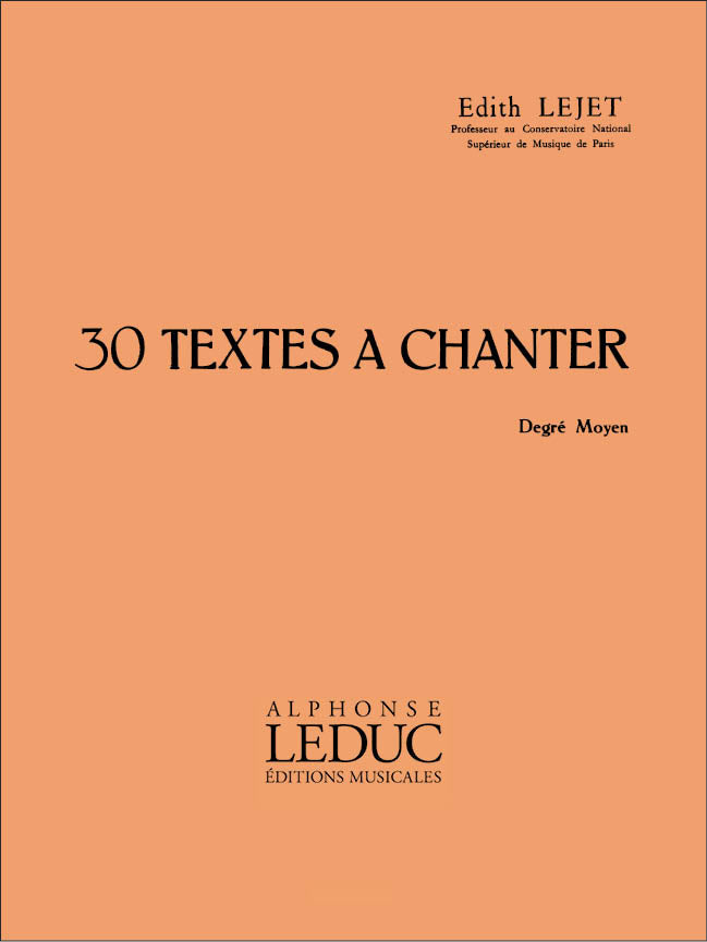 30 Textes a Chanter