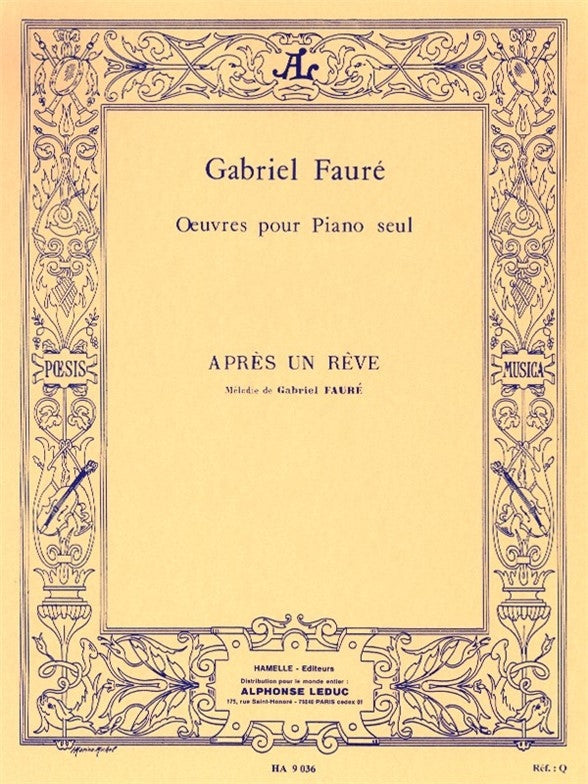 Après Un Rêve pour piano seul
