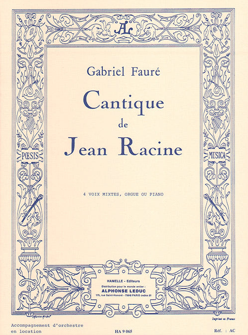 Cantique De Jean Racine Op. 11