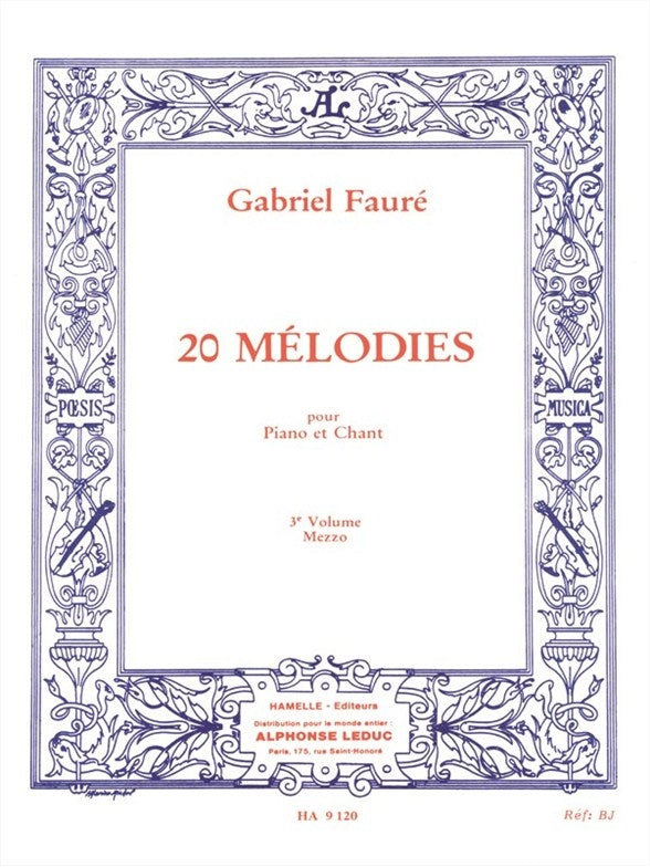 20 Mélodies - Mezzo - Vol. 3