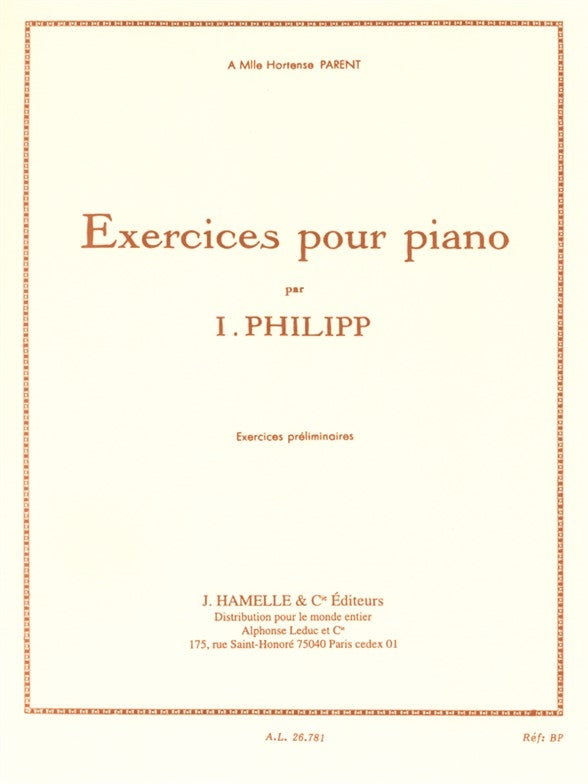 Exercices Pour Piano - Exercices Préliminaires