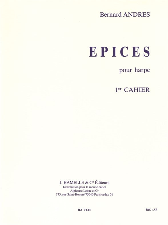 Epices - 1er Cahier