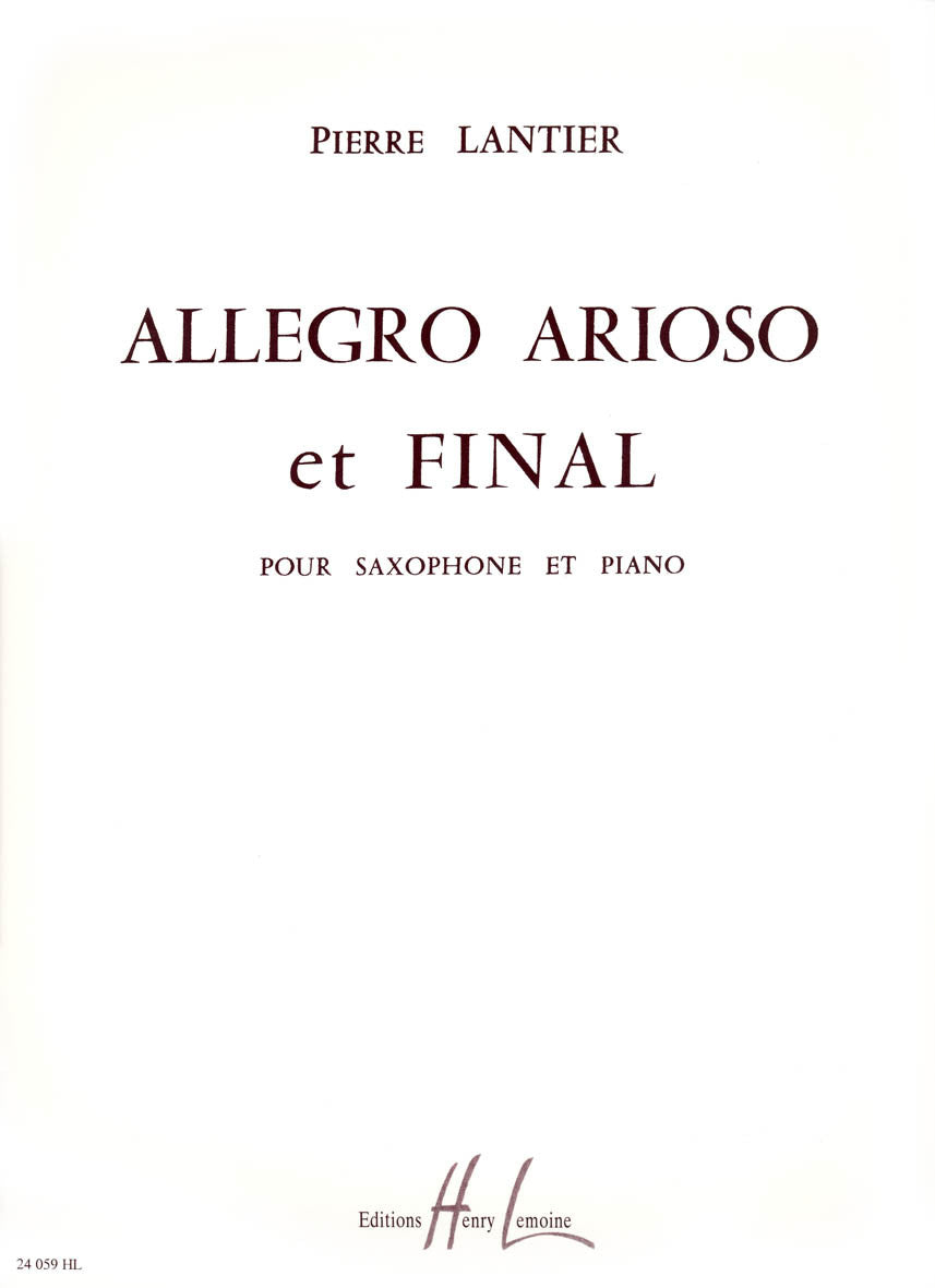 Allegro, arioso et final