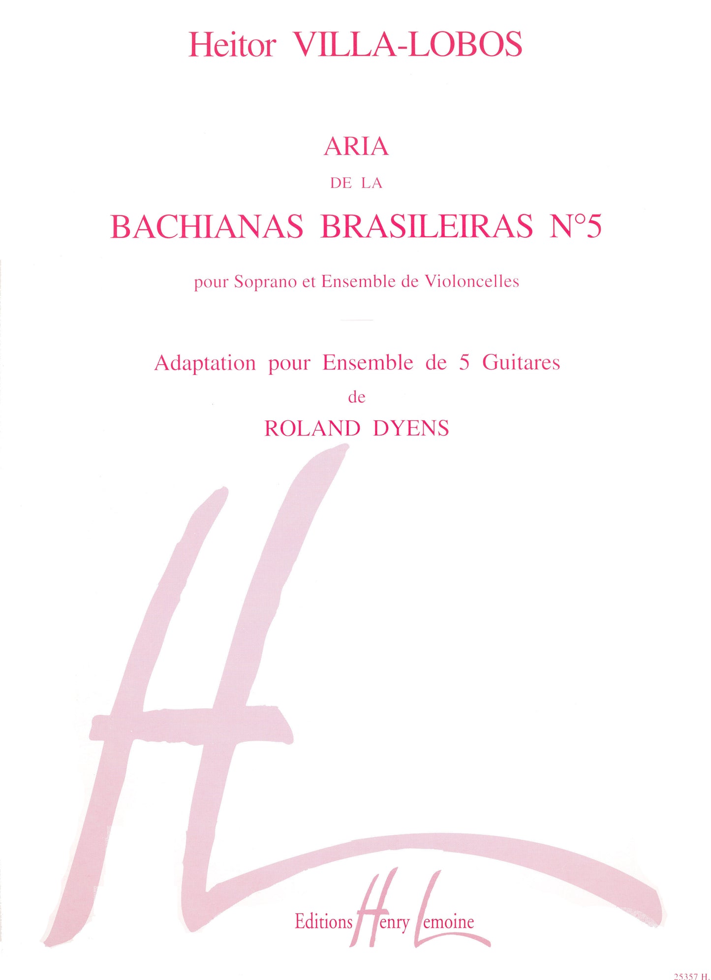 Bachianas Brasileiras n°5 de H. Villa-Lobos : Aria