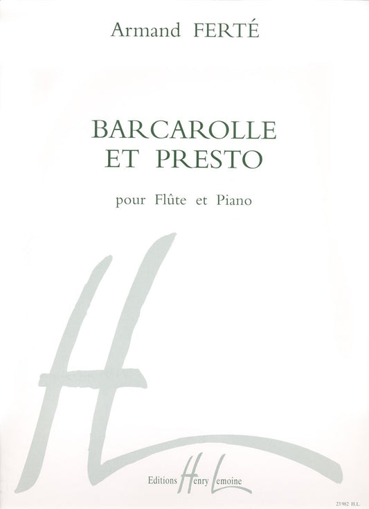 Barcarolle et presto