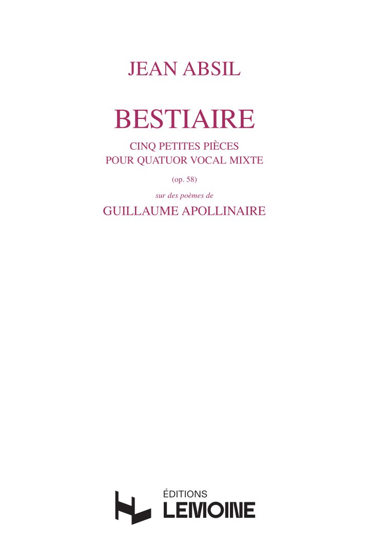 Bestiaire Op.58