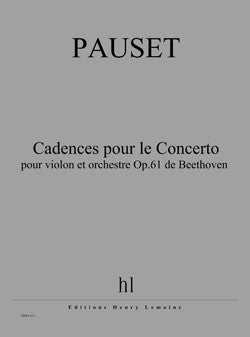 Cadences pour le Concerto pour violon et orchestre Op.61 de Beethoven