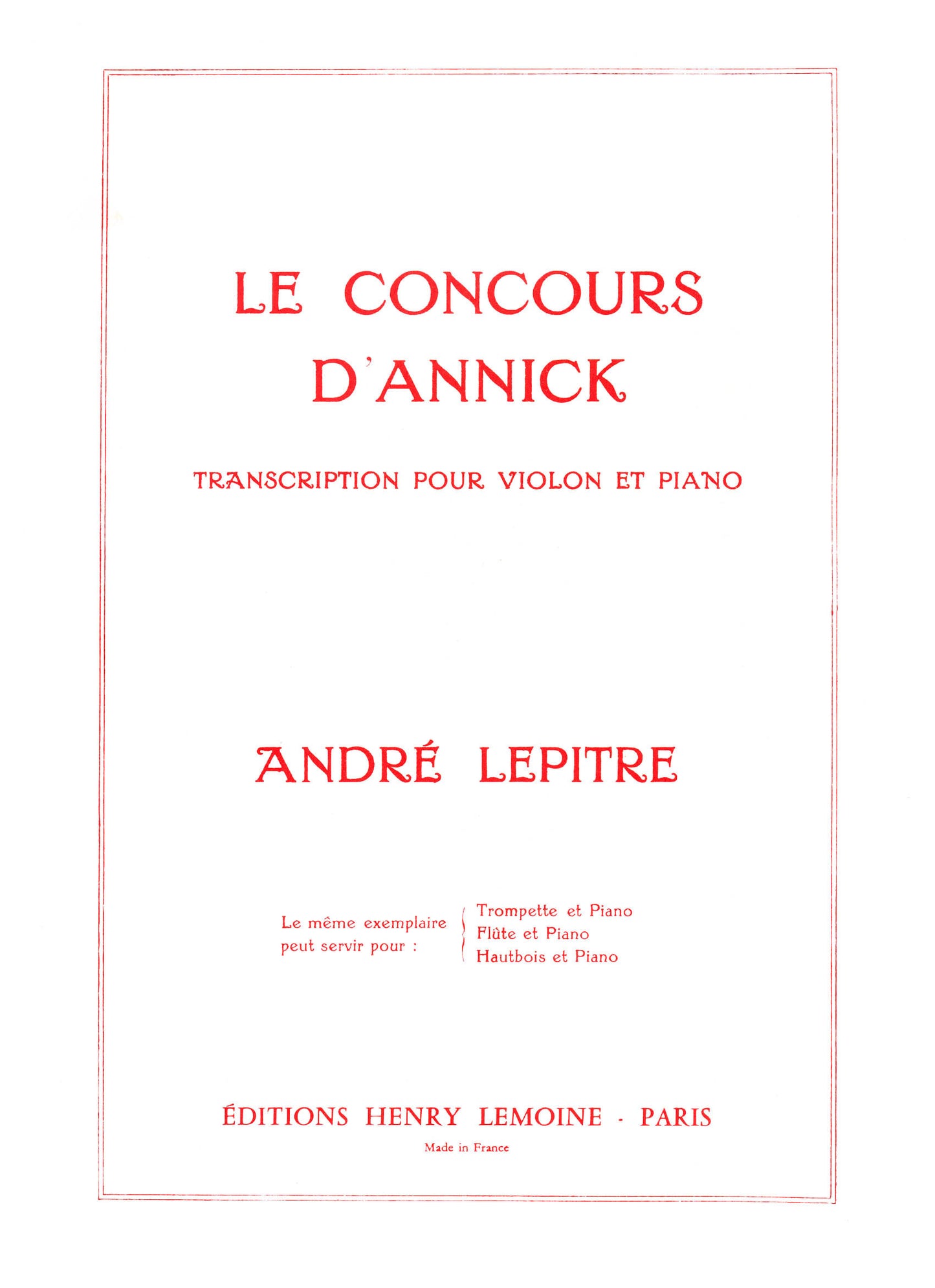 Concours d'Annick