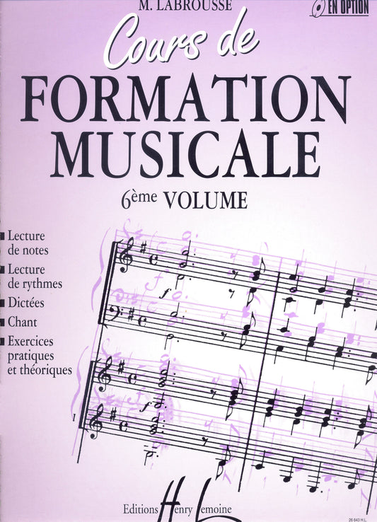 Cours de formation musicale Vol.6